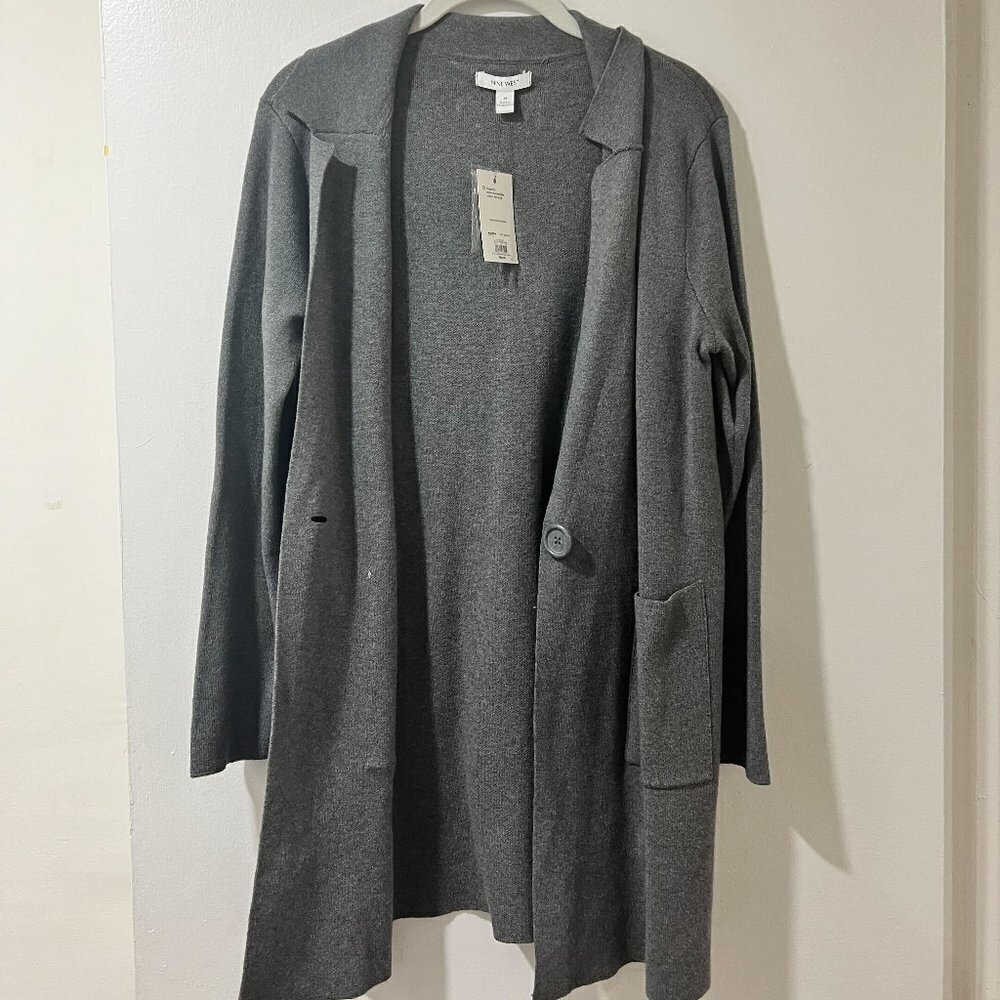 🏷 *NWT* Nine West Cardi Coat - Grey, Size Medium 🧥
